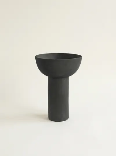 Block Vase Big, Dark Grey