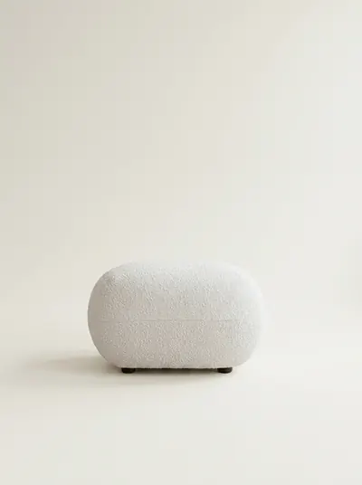 TOE otoman, bouclé off white